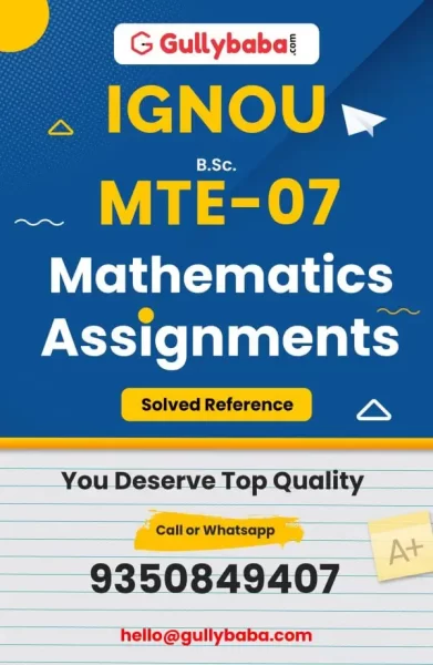 IGNOU MTE-07 Solved Assignment