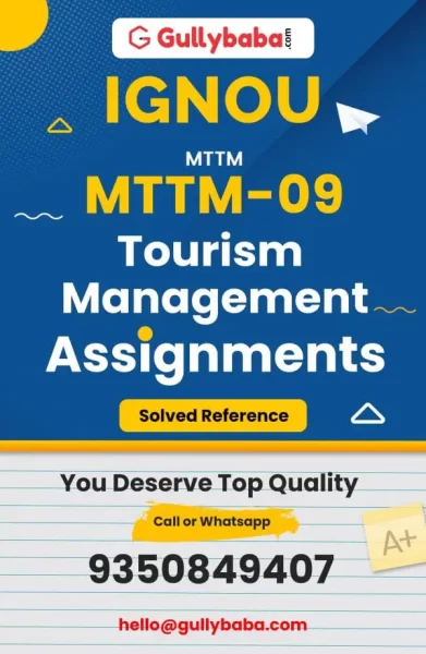 IGNOU MTTM-09 Solved Assignment
