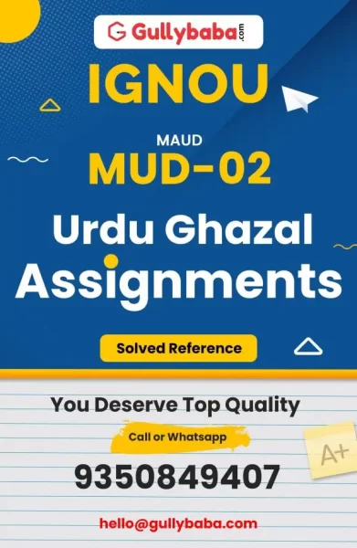 MUD-02 IGNOU Solved Assignment