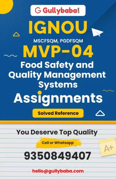 IGNOU MVP-04 Solved Assignment