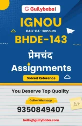 IGNOU BHDE-143 Solved Assignment