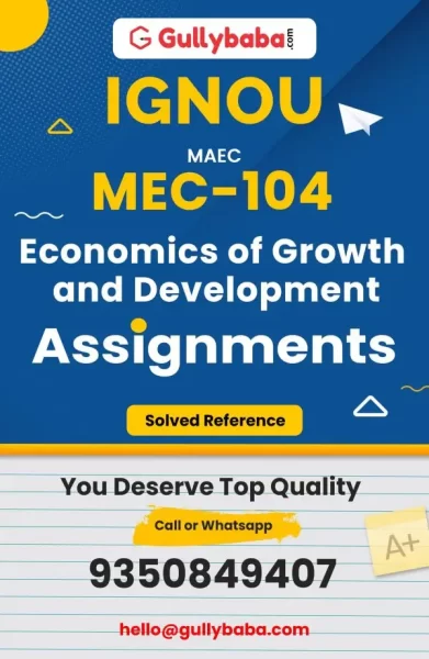 MEC-104 IGNOU Solved Assignment
