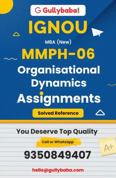 IGNOU MMPH-06 Solved Assignment