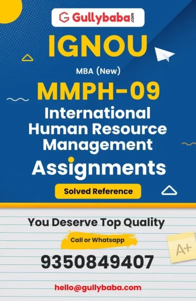 IGNOU MMPH-09 Solved Assignment