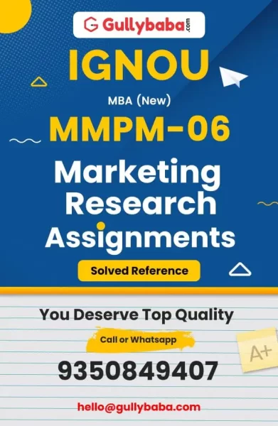 IGNOU MMPM-06 Solved Assignment
