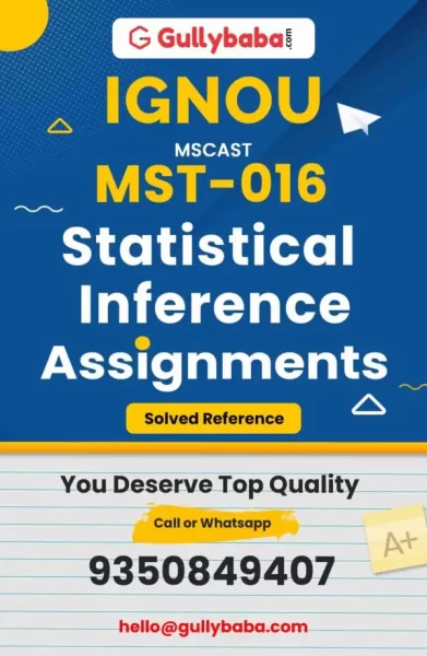 IGNOU MST-16 Solved Assignment