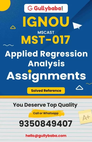 IGNOU MST-17 Solved Assignment