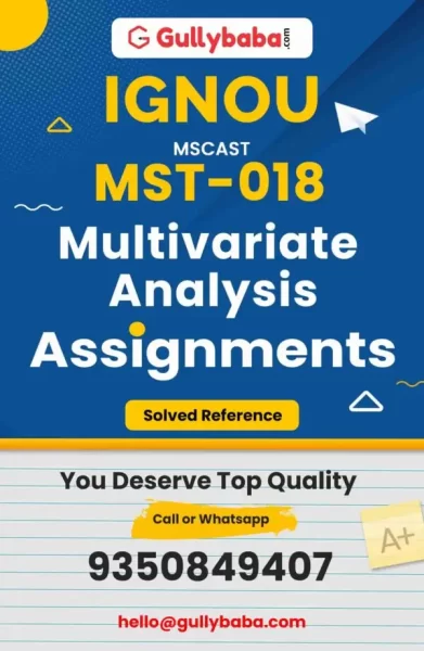 IGNOU MST-18 Solved Assignment