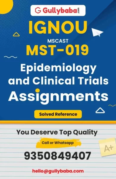 IGNOU MST-19 Solved Assignment