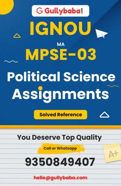 MPSE-03 IGNOU Solved Assignment
