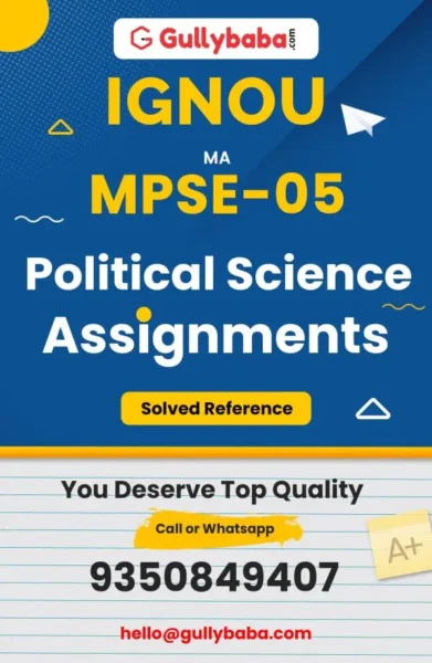 MPSE-05 IGNOU Solved Assignment