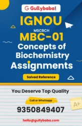 MBC 01 IGNOU Solved Assignment
