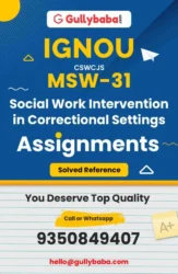 MSW 31 IGNOU Solved Assignment