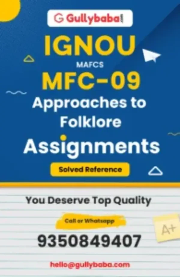 MFC-09 IGNOU Solved Assignments
