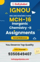MCH-16 IGNOU Solved Assignments