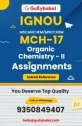 MCH-17 IGNOU Solved Assignments