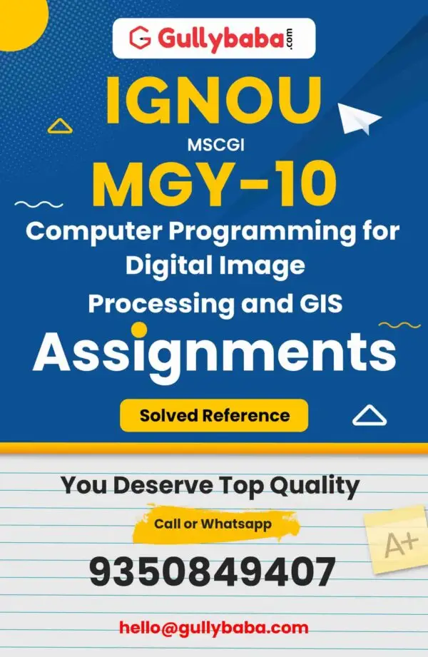 Computer Programming for Digital Image Processing and GIS