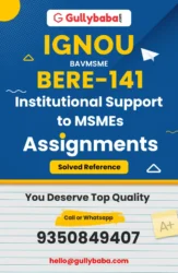 BERE-141 IGNOU Solved Assignments