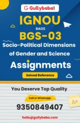 BGS-03 IGNOU Solved Assignments