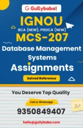 MCS-207 IGNOU Solved Assignments