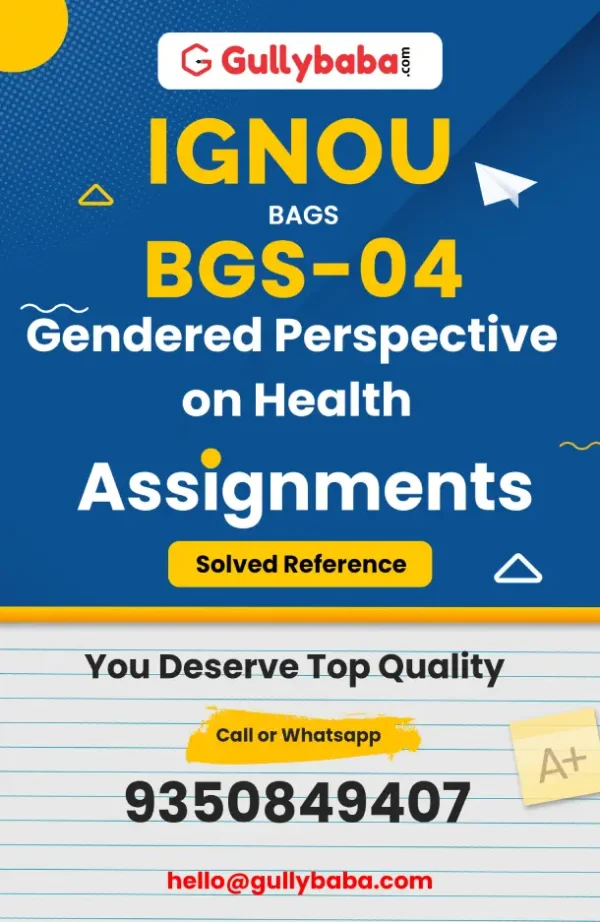BGS-04 IGNOU Solved Assignments