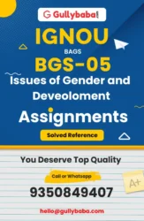 BGS-05 IGNOU Solved Assignments
