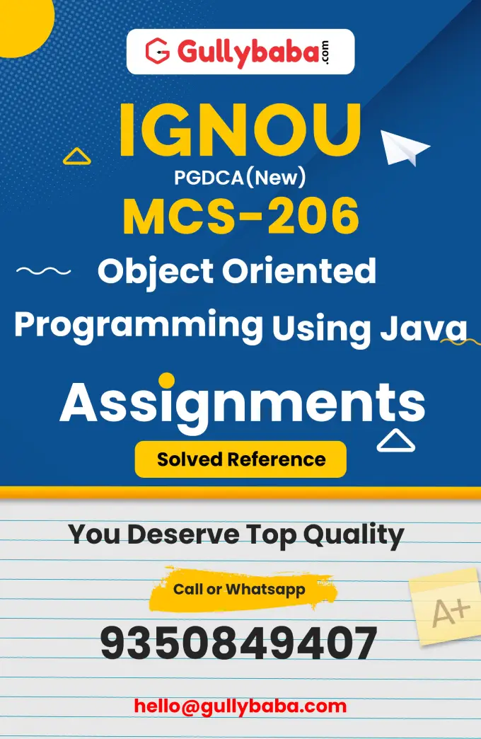 MCS-206 IGNOU Solved Assignments