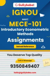 MECE-101 IGNOU Solved Assignments