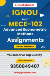 MECE-102 IGNOU Solved Assignments