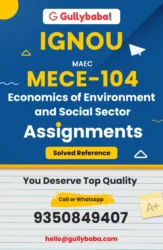 MECE-104 IGNOU Solved Assignments