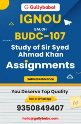 IGNOU Solved Assignments - BUDC-107