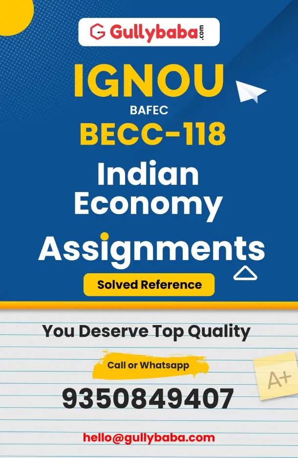 BECC-118 : Indian Economy