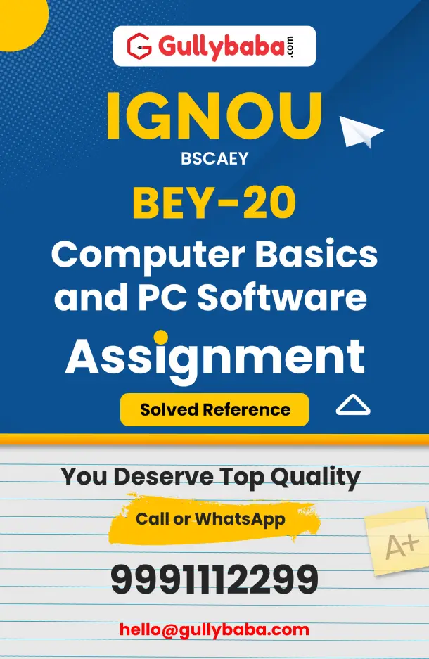 BEY-20: Computer Basics and PC Software