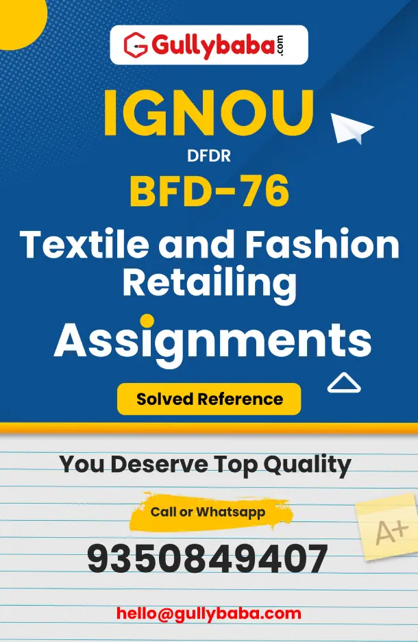 BFD-76 : Textile and Fashion Retailing