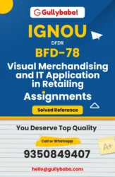 BFD-78: Visual Merchandising and IT Application in Retailing