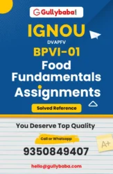 BPVI-01: Food Fundamentals