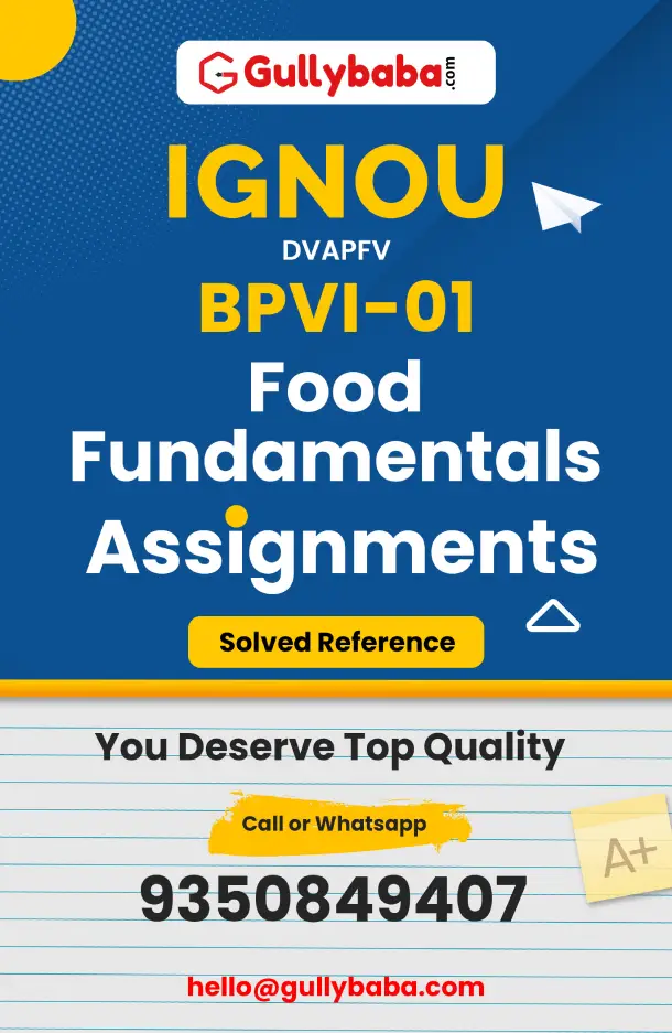BPVI-01: Food Fundamentals