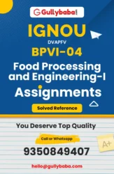 BPVI-04: Food Processing and Engineering-I