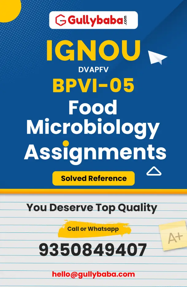 BPVI-05: Food Microbiology