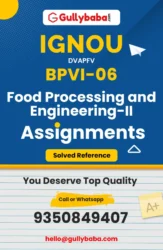 BPVI-06: Food Processing and Engineering-II