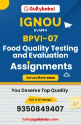 BPVI-07: Food Quality Testing and Evaluation