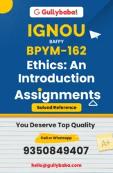 BPYM-162: Ethics: An Introduction