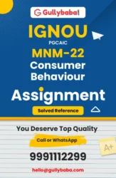 MNM-22 : Consumer Behaviour