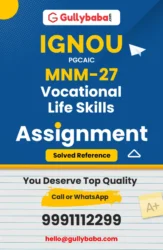 MNM-27 : Vocational Life Skills