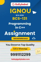 BCS-131: Programming in C++