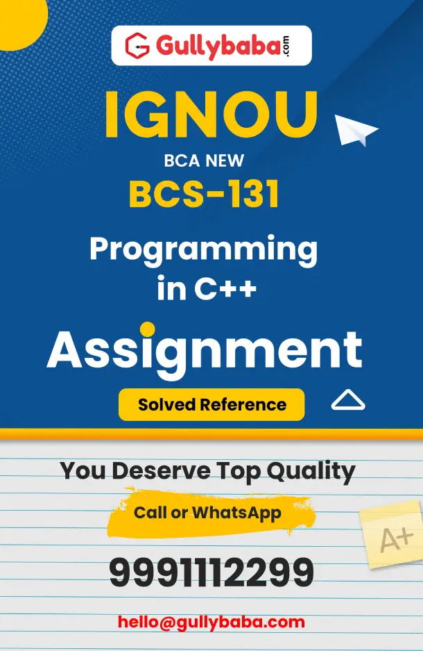 BCS-131: Programming in C++
