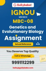 MBC-08 : Genetics and Evolutionary Biology