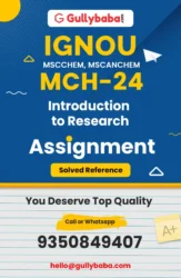 MCH-24 : Introduction to research