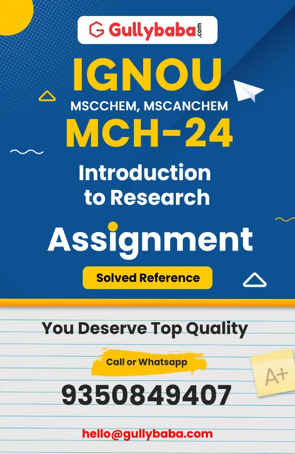 MCH-24 : Introduction to research
