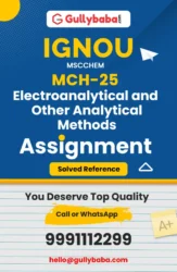 MCH-25: Electroanalytical and Other Analytical Methods